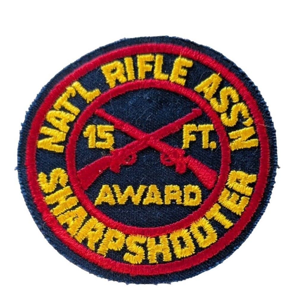 Embroidered Patch National Rifle Association Sharp Shooter 50 Foot Award Vintage